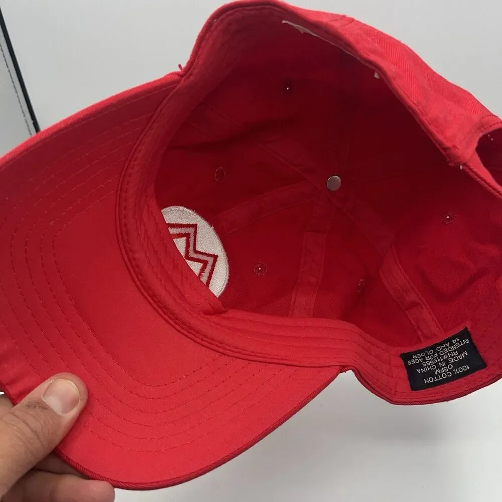 The Super Mario Bros Movie Hat Red Adjustable Ball Cap Snapback Nintendo